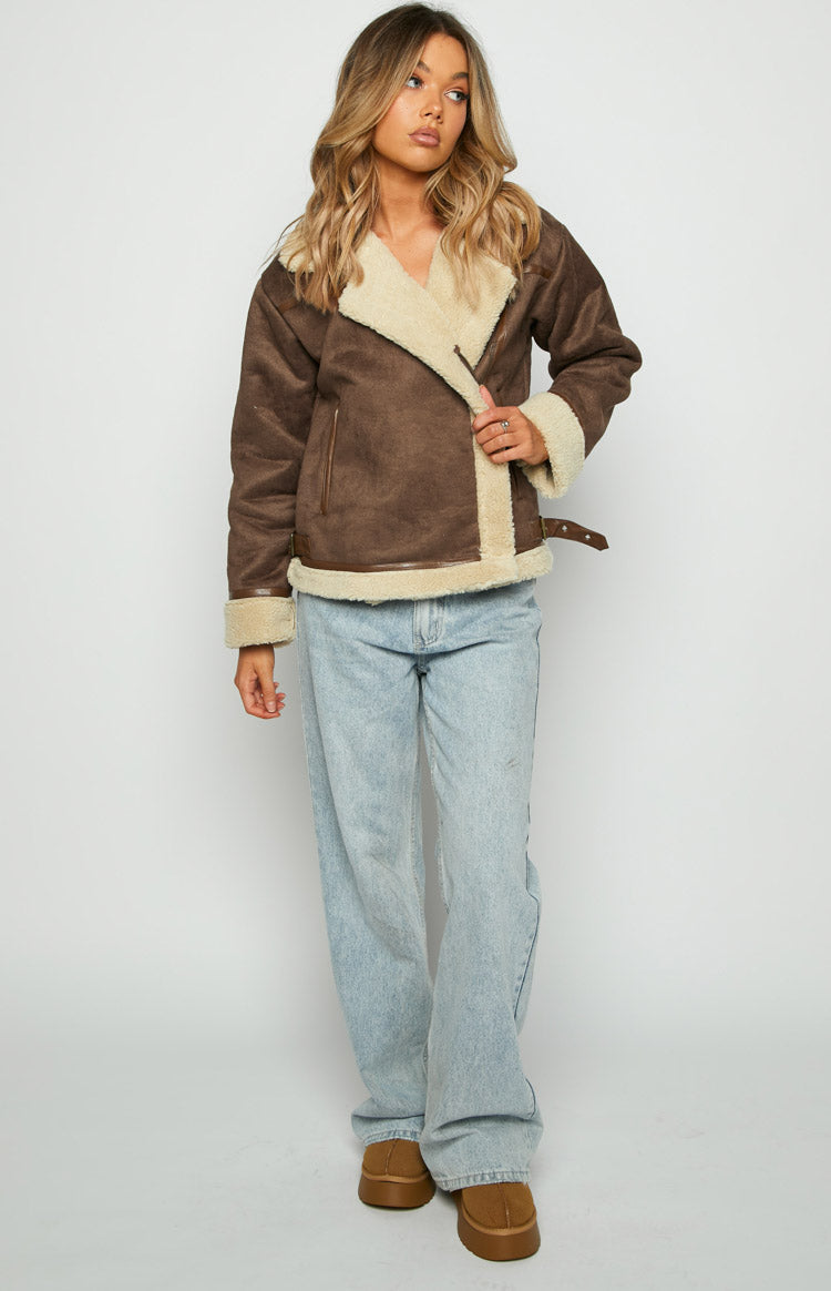 Aviator Brown Sherpa Jacket - PRE ORDER