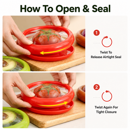Reusable Silicone Food Storage Pods – 4-Piece Set