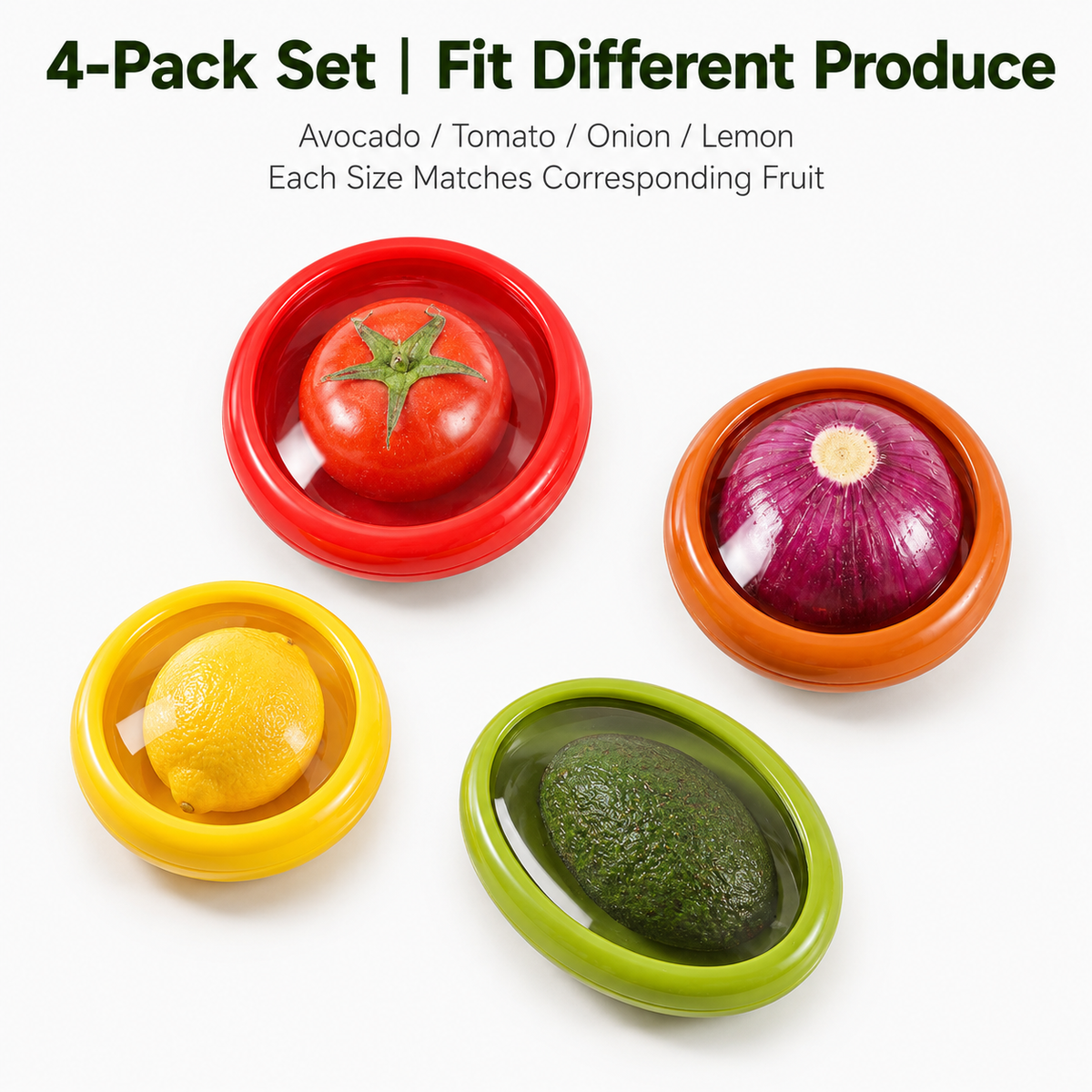 Reusable Silicone Food Storage Pods – 4-Piece Set