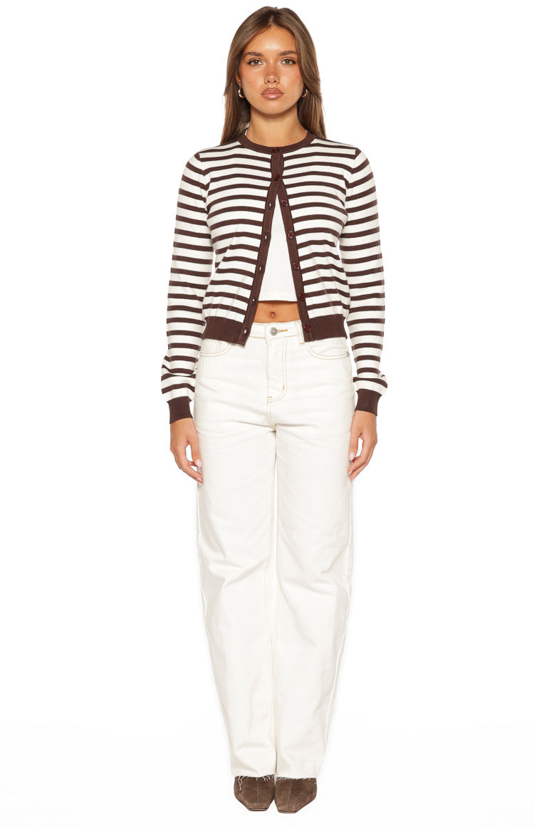Felix Scallop Edge White Denim Jeans