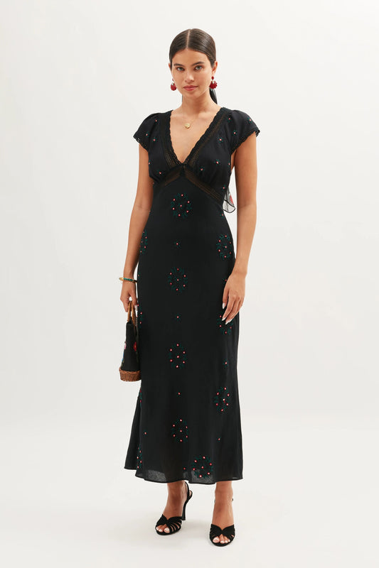Iggy  -  Rose Trail Embroidery Black