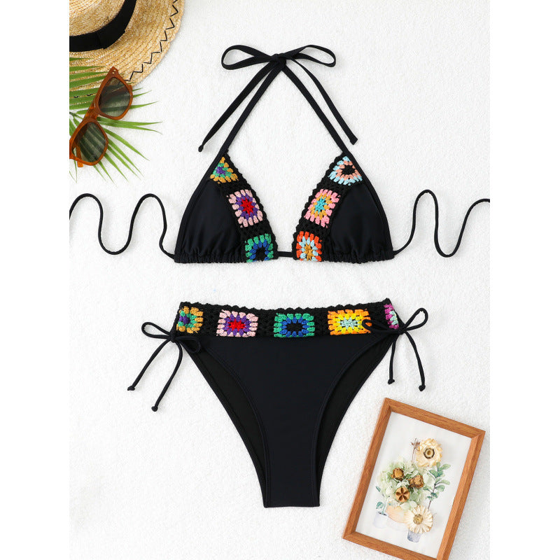 Retro Slit Bikini Set