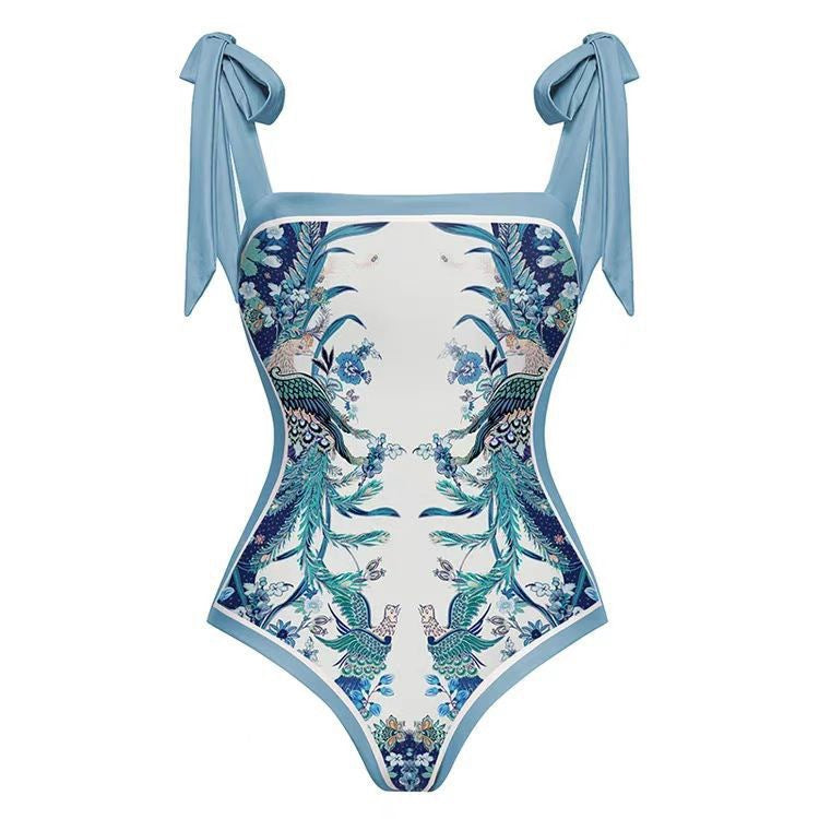Two-Way Print One-Piece Swimsuit