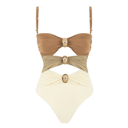 Ring Buckle One-Piece Swimsuit