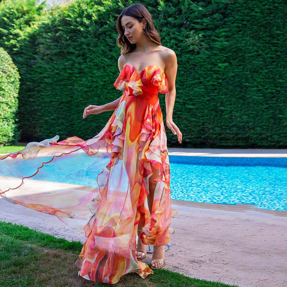 Ruffle One-Piece Swimsuit