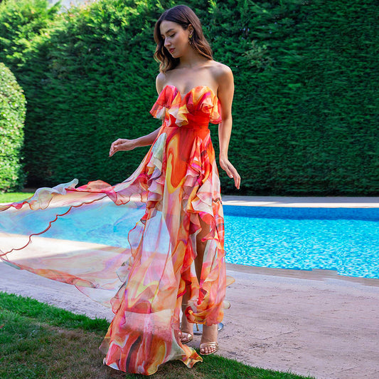 Ruffle One-Piece Swimsuit