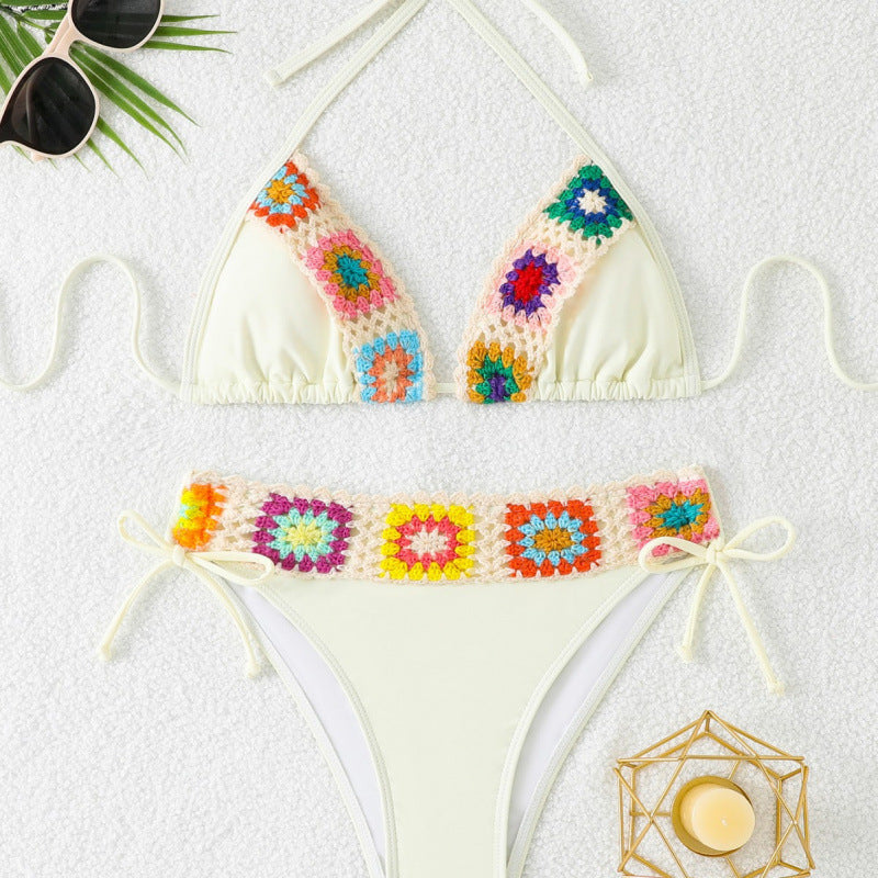 Retro Slit Bikini Set