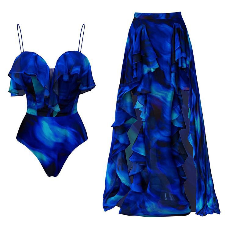 Ruffle One-Piece Swimsuit