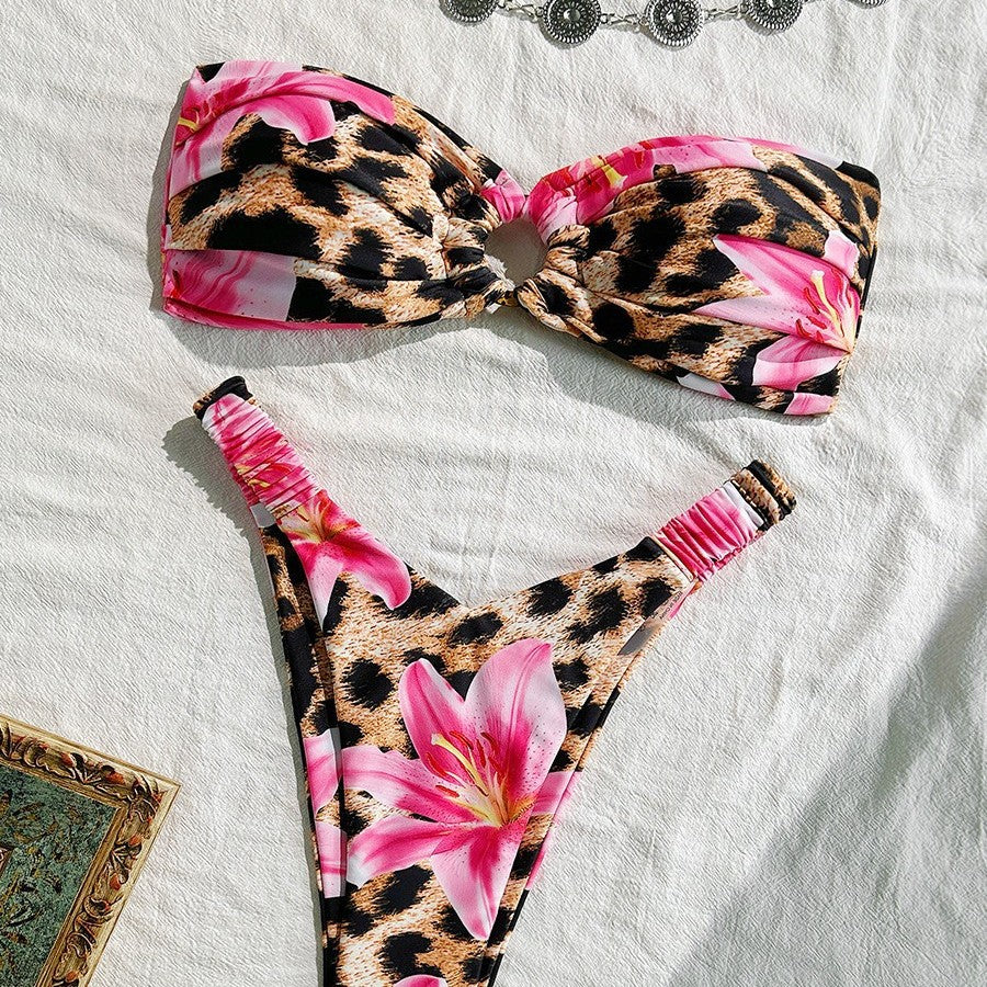 Slit Beach Bikini Set