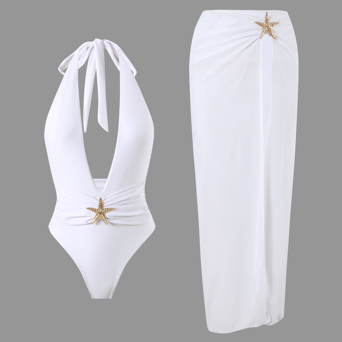 Solid One-Piece Swimsuit