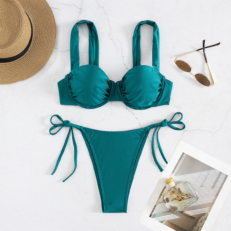 Solid Bikini Set