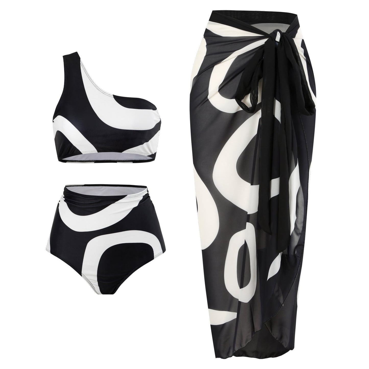 Retro Slit One-Piece Swimsuit