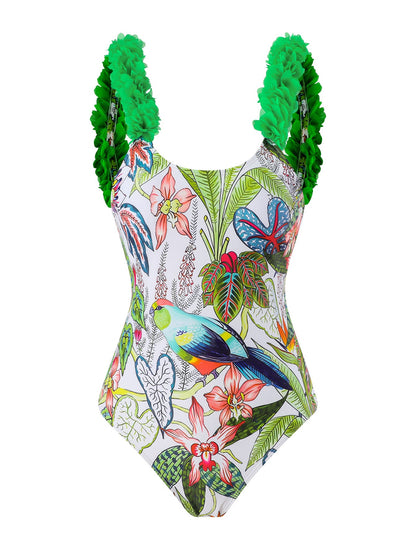 Print Skirted One-Piece Swimsuit