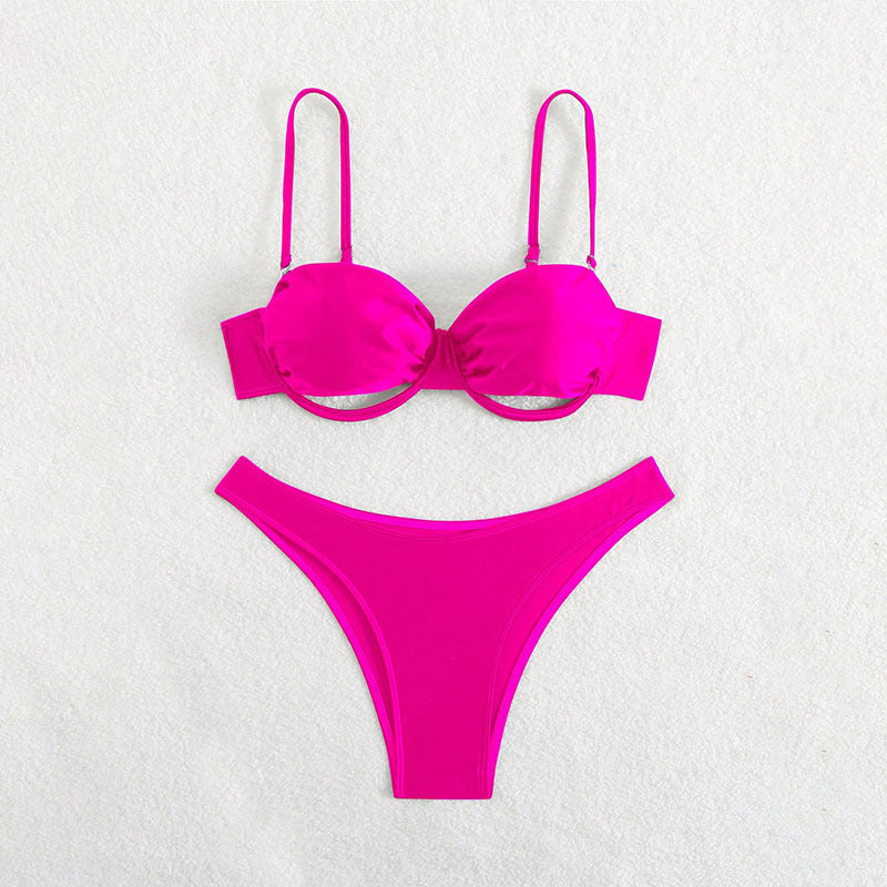 Solid Bikini Set