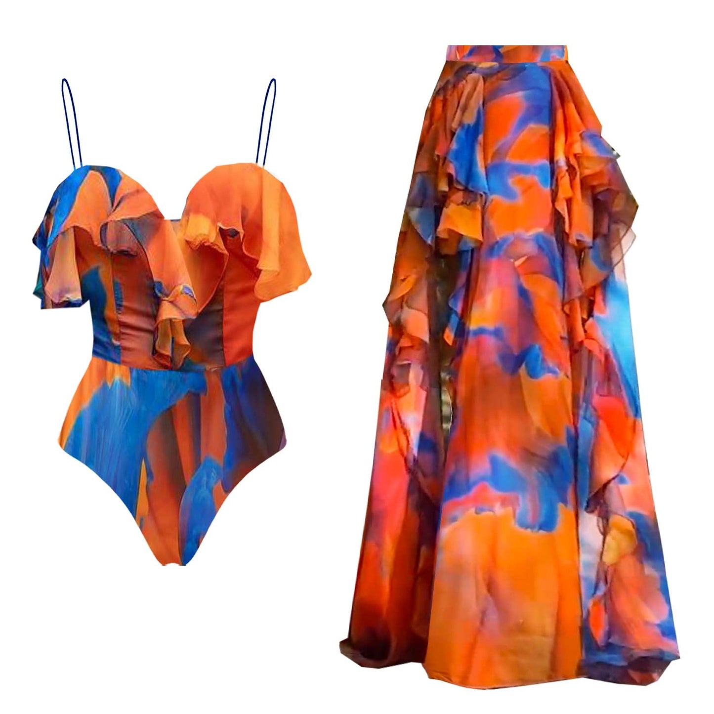 Ruffle One-Piece Swimsuit