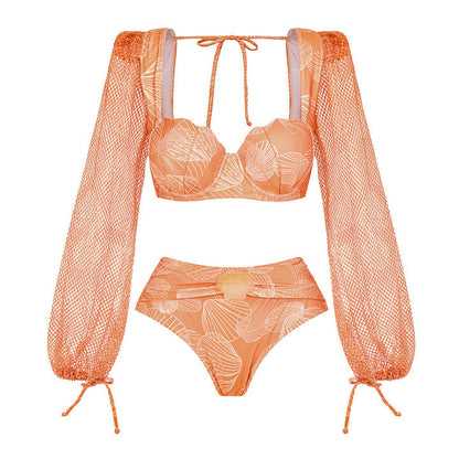 Shell Trim Halterneck One-Piece Swimsuit