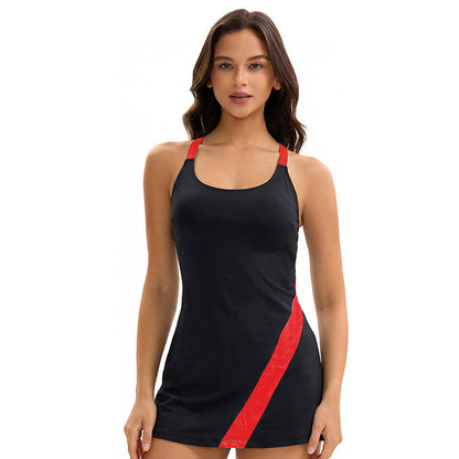 Slit Two-Way One-Piece Swimsuit