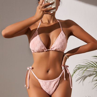 Shoulder Strap Bikini Set