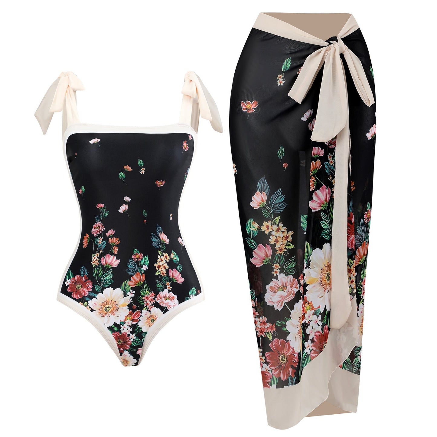 Retro Modest One-Piece Swimsuit