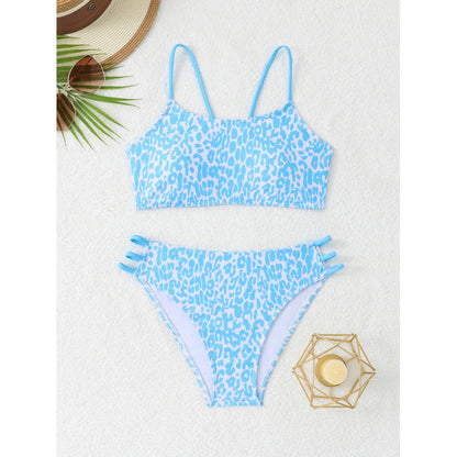 Slit Leopard One-Piece Swimsuit