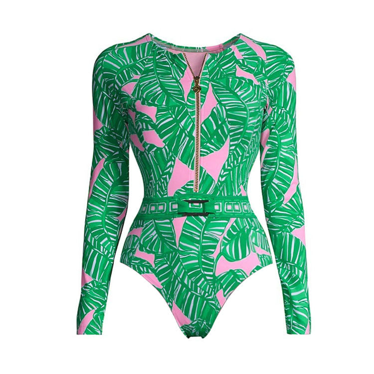 Print One-Piece Swimsuit