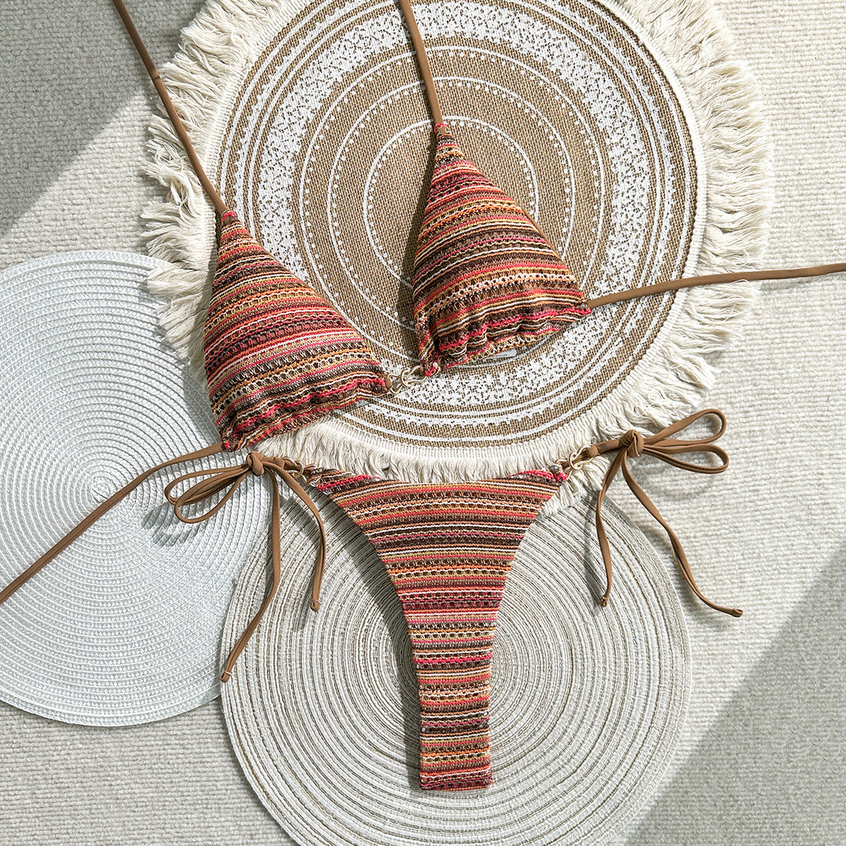Striped Colorblock One-Piece Swimsuit
