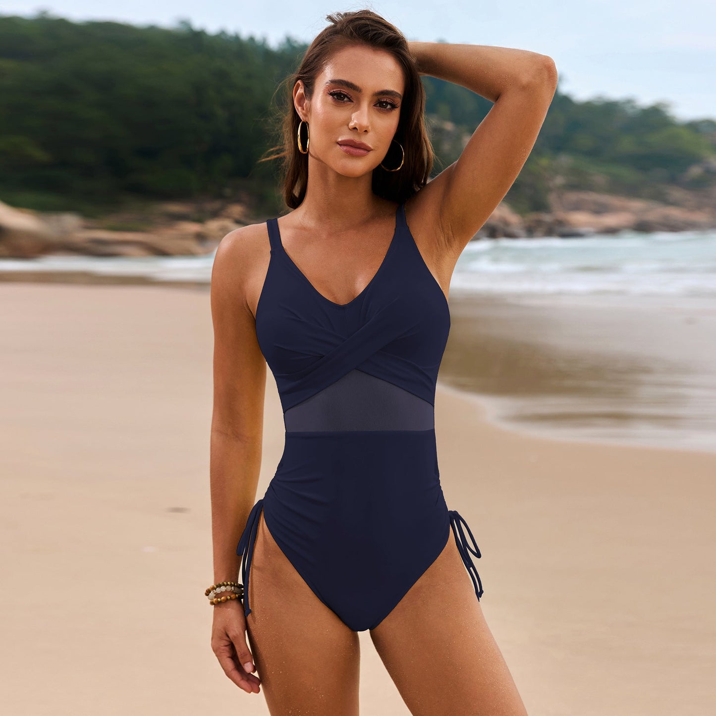 Solid One-Piece Swimsuit