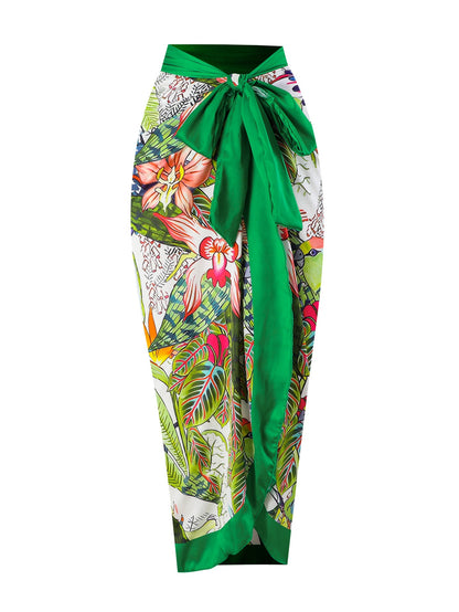 Print Skirted One-Piece Swimsuit