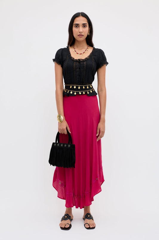 Rudy - Mirror Embellishment Magenta Pink