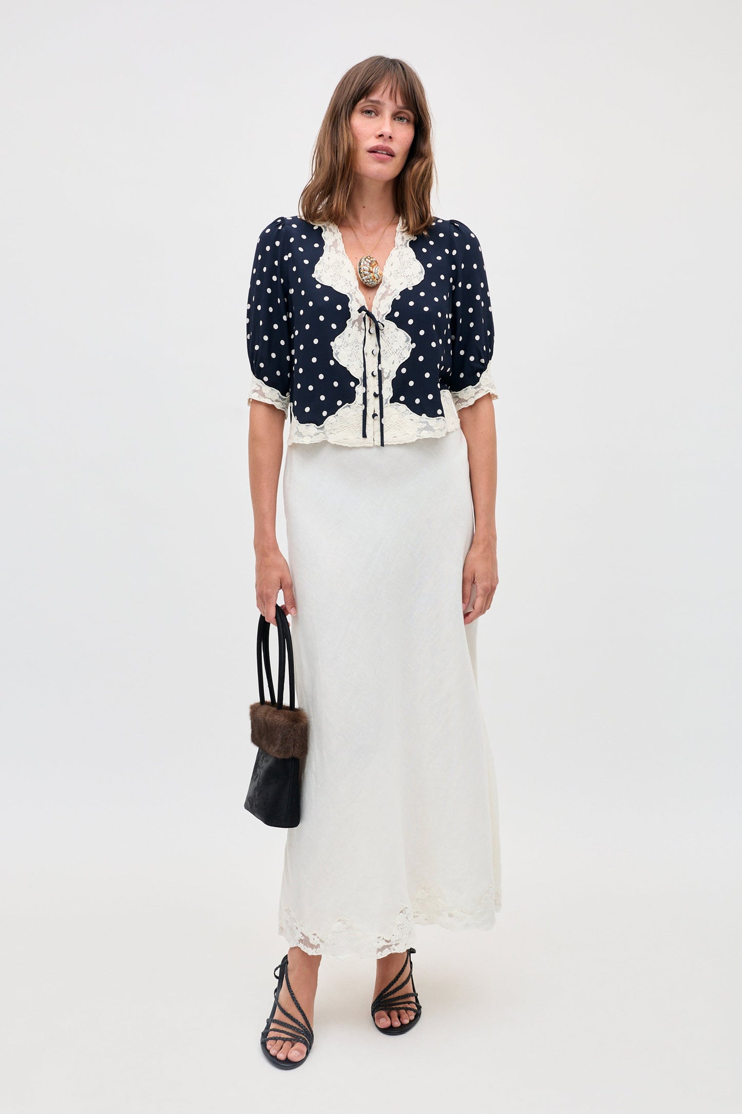 ursula top layla dot navy