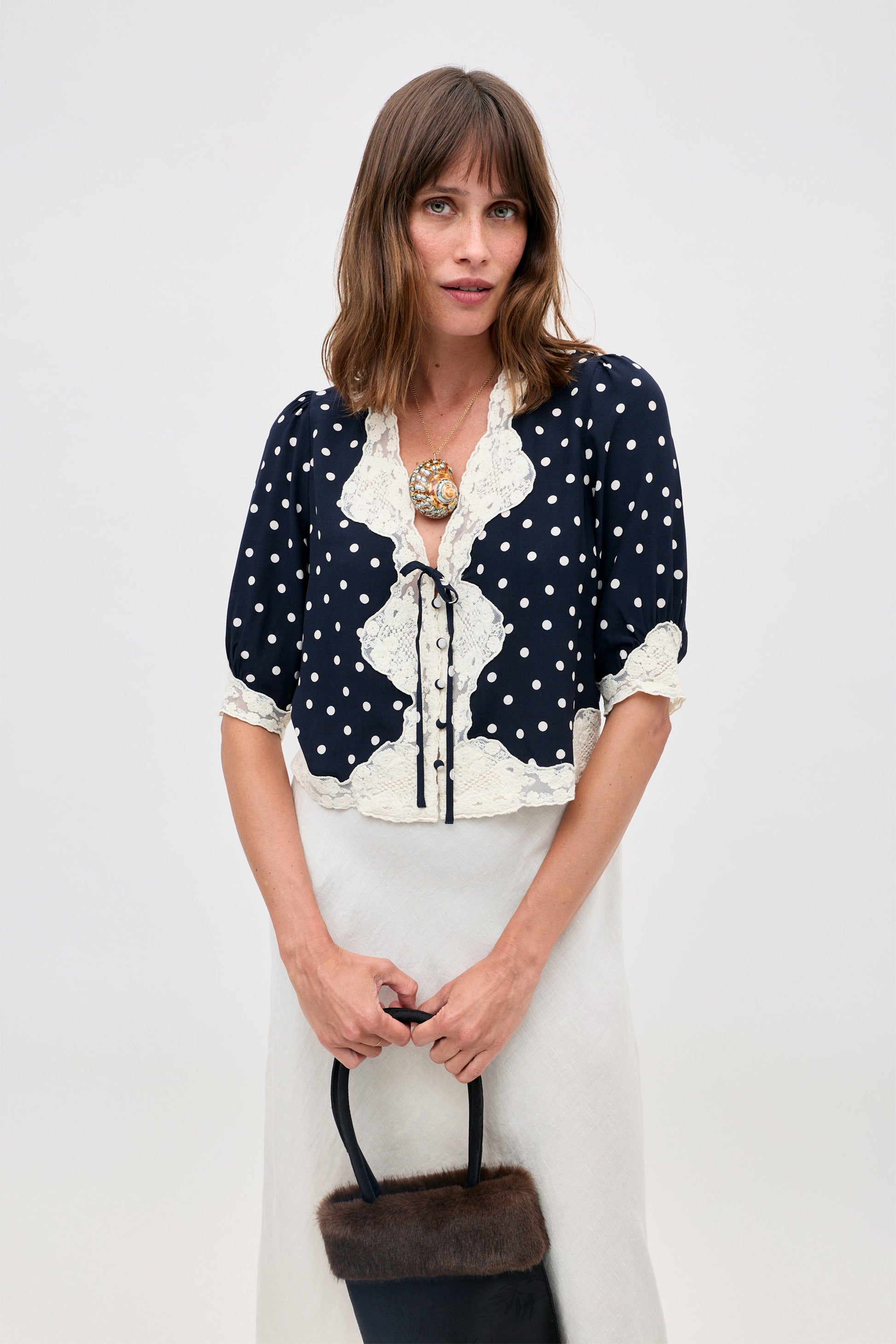 ursula top layla dot navy