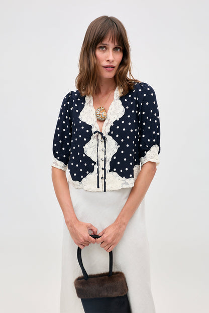 ursula top layla dot navy