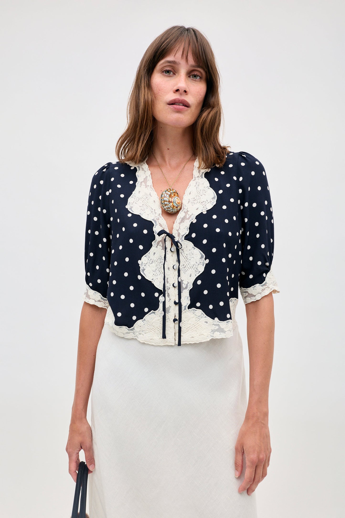 ursula top layla dot navy