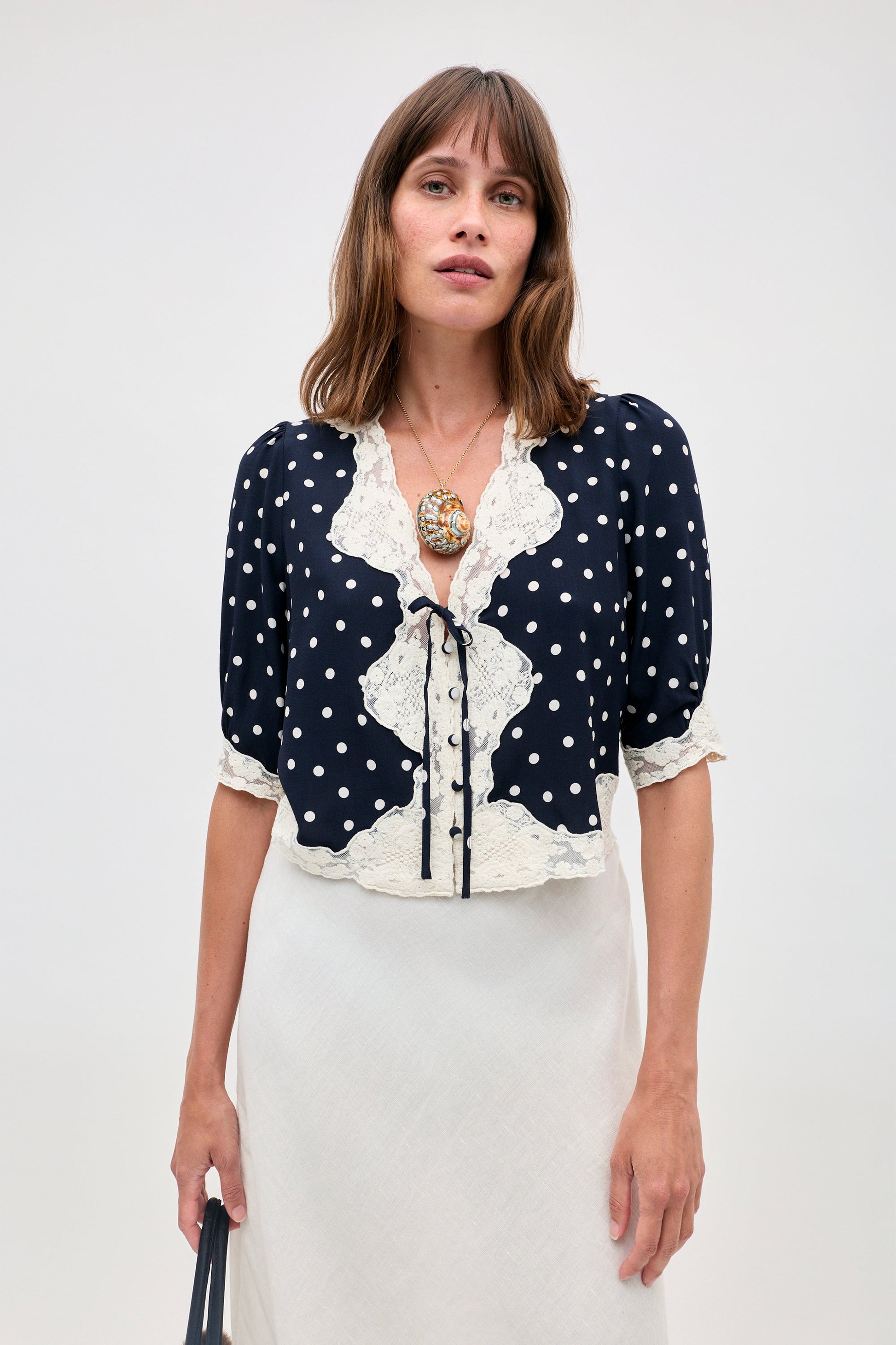 ursula top layla dot navy