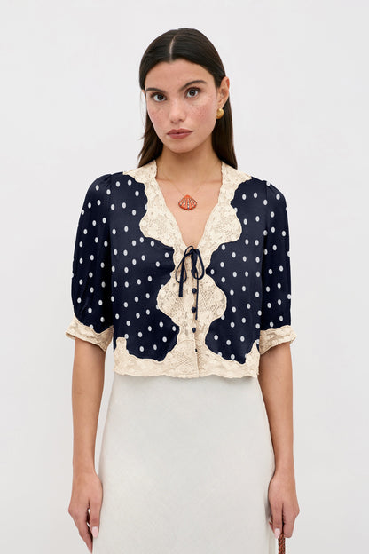 ursula top layla dot navy