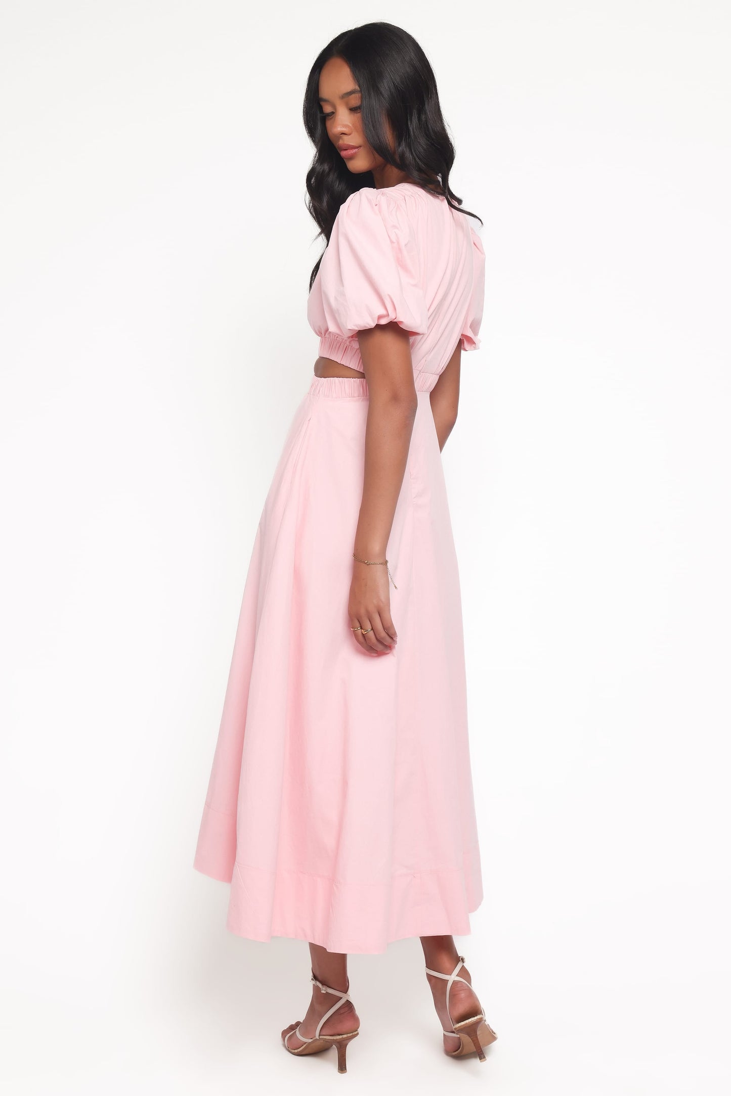 Aminah Puff Sleeve Dress - Pink