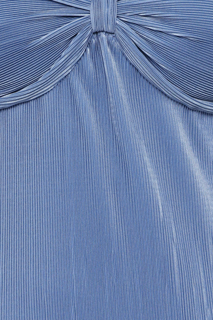 Dolores Pleated Maxi Dress - Cornflower Blue