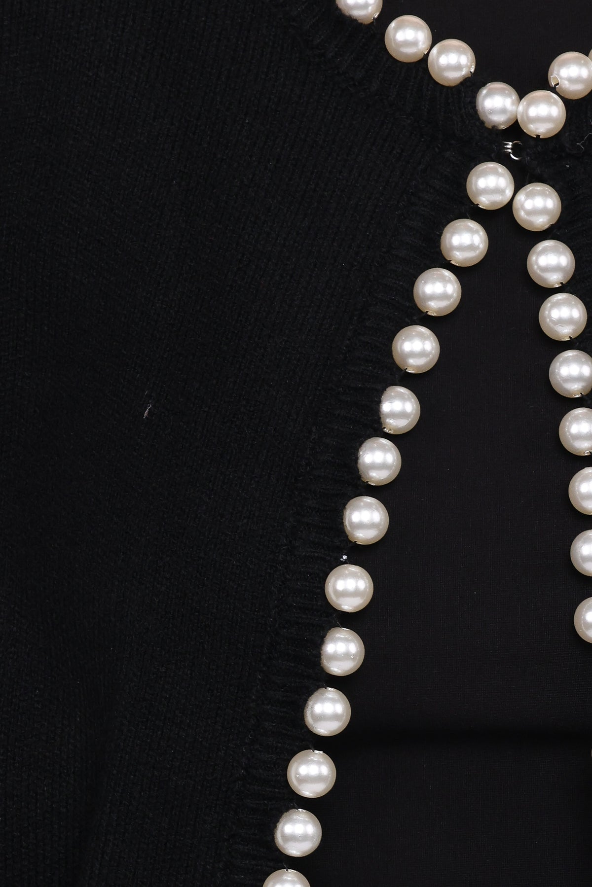 Bloom Pearl Knit Cardigan - Black