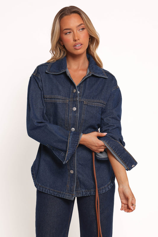 Dede Denim Shacket - Denim