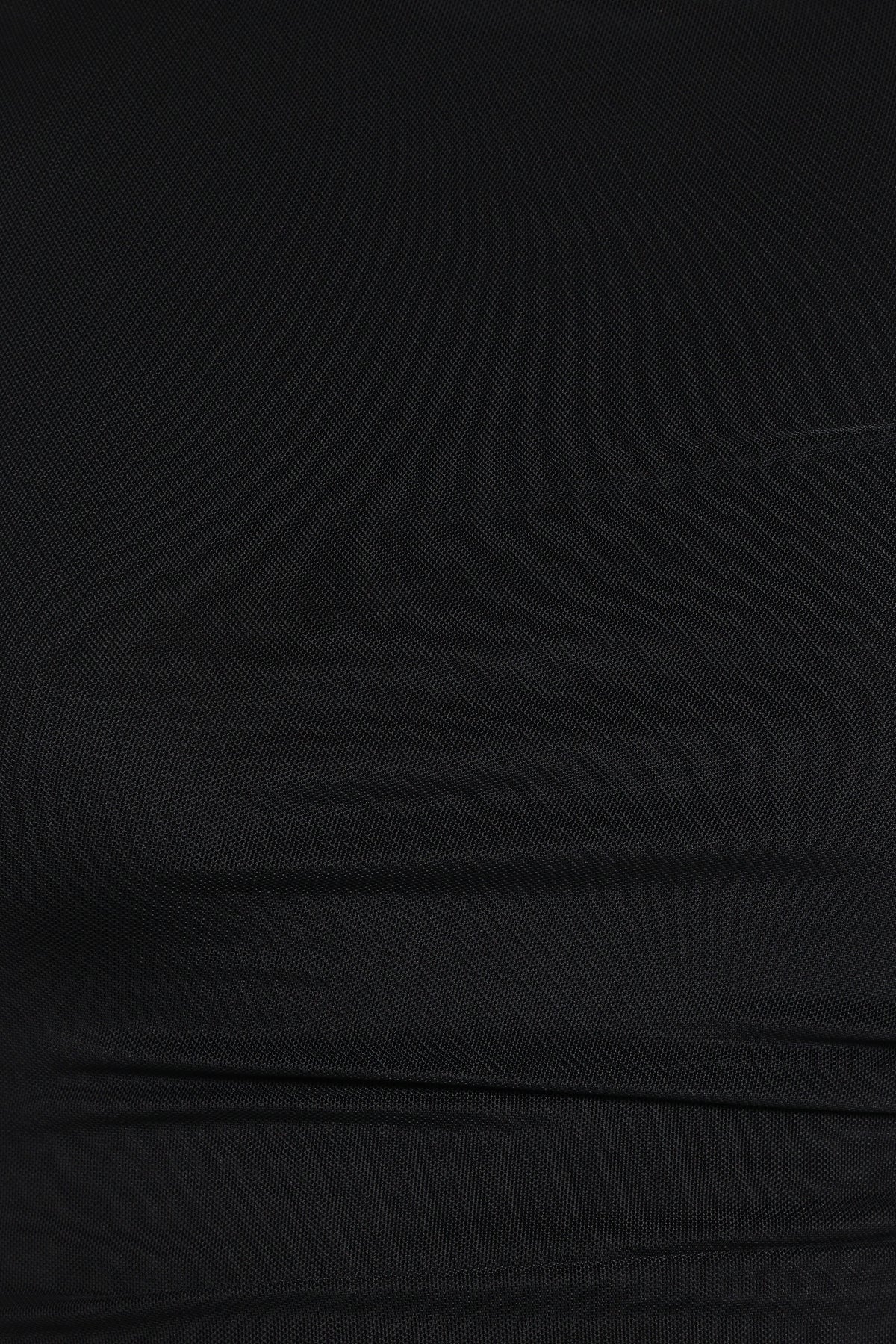 Aine Mesh Sleeve Bodysuit - Black