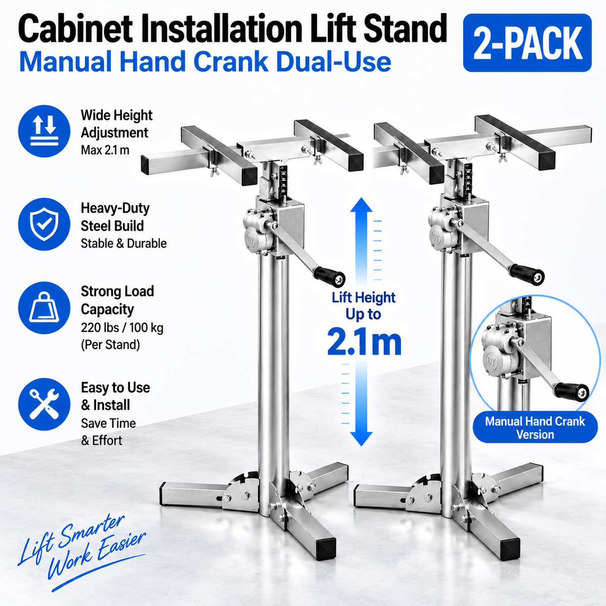 2.1 M Adjustable Heavy-Duty Professional Lifting Equipment Set