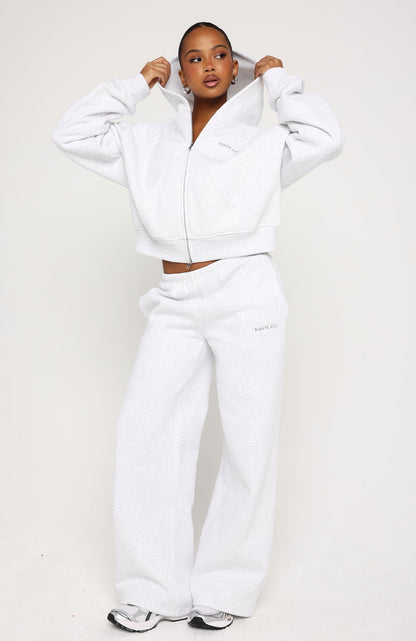 Test Drive Wide Leg Sweatpants Grey Marle